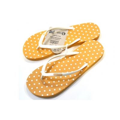 Tongs végétales orange pois coconut 2
