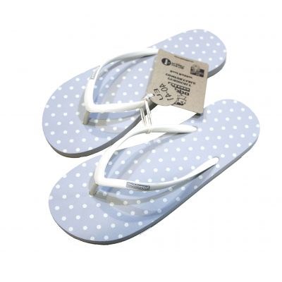 Tongs éthiques & écologiques Largos bleu pastel pois coconut 2