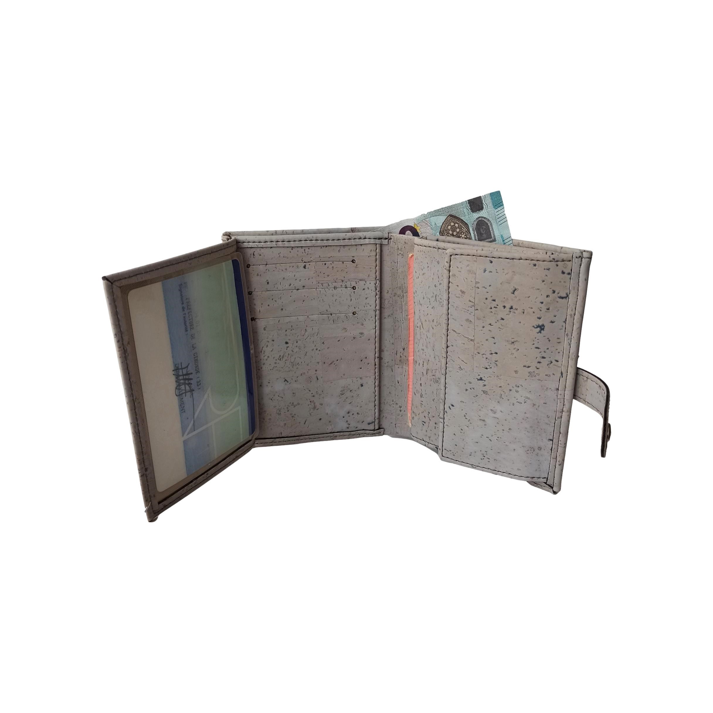 Porte-monnaie en liège vieux rose, zoé 8