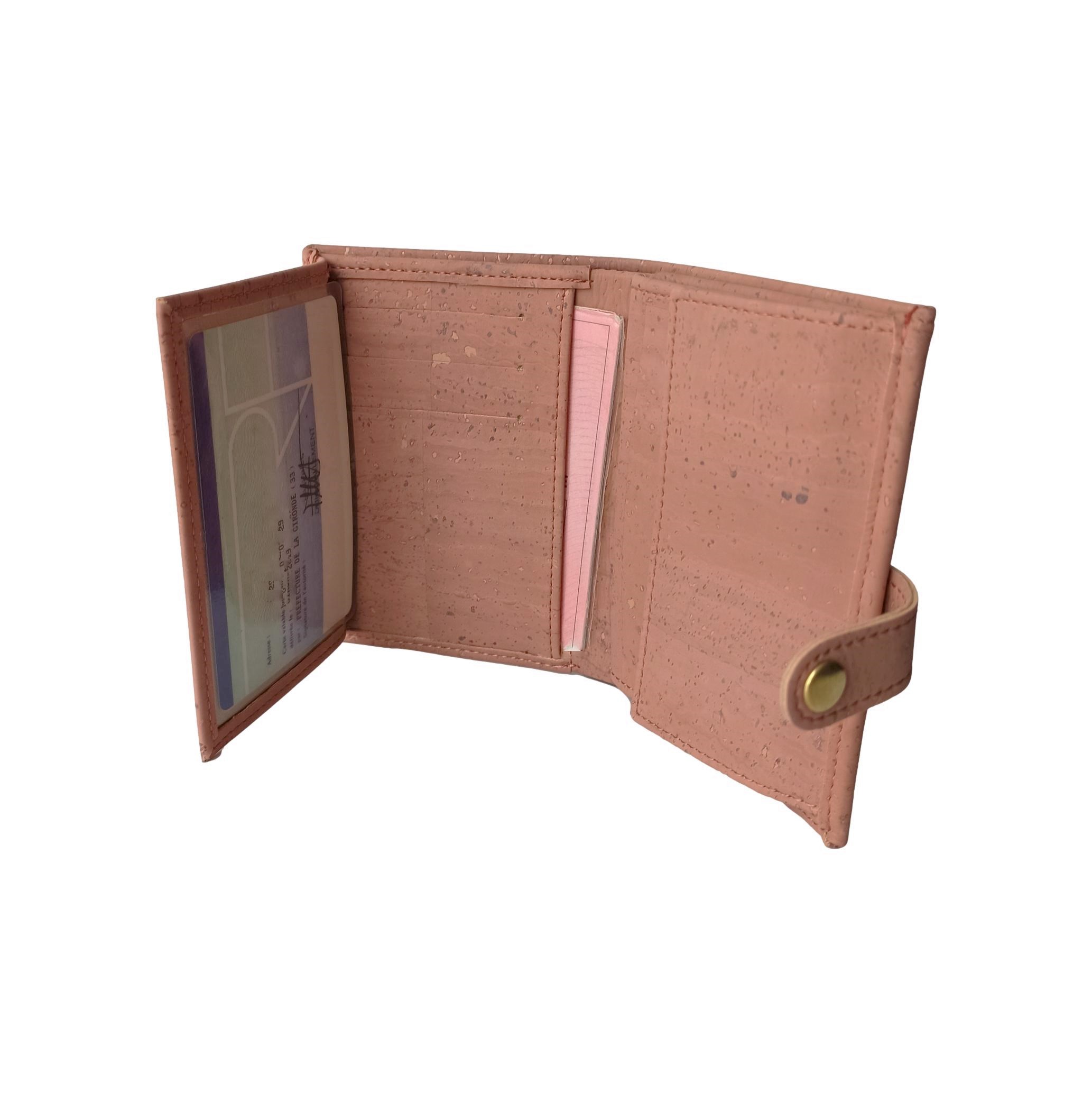 Porte-monnaie en liège cappuccino, Zoé 7