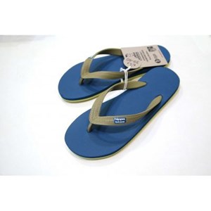 Tongs éthiques & écologiques de couleurs bleu, jaune et vert