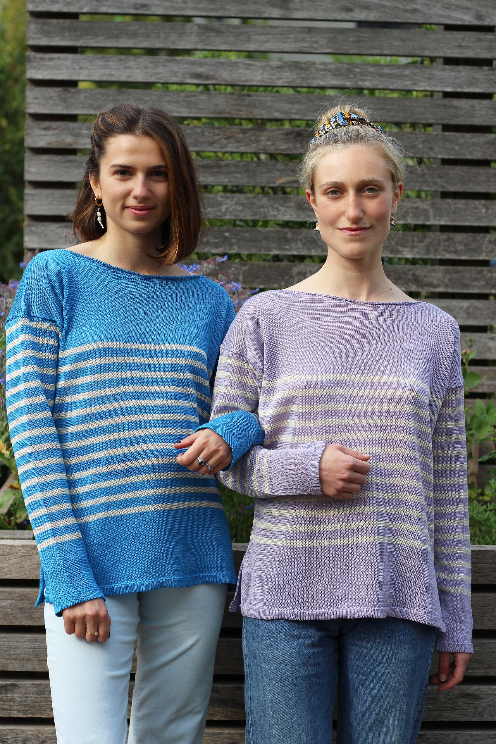 Marinière col bateau 100% lin - BLEU NUIT/LIN 11