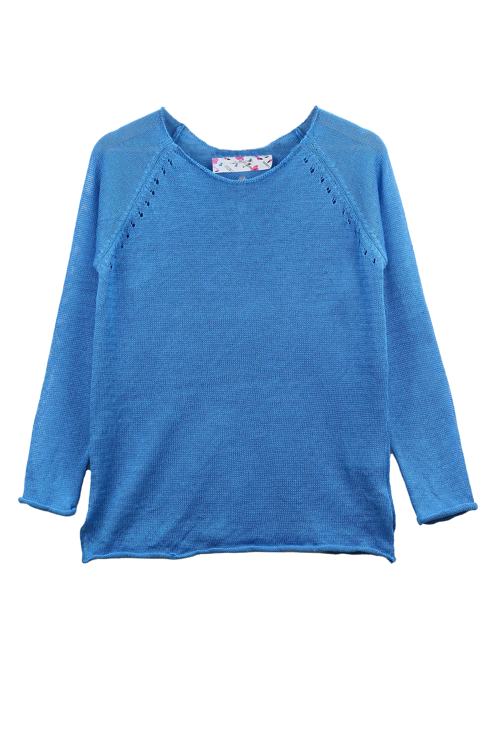 Pull Oseille col bateau 100% lin, Made in France - CITROUILLE 4