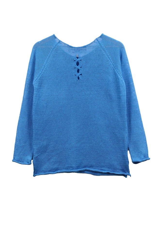 Pull Oseille col bateau 100% lin, Made in France - VERT JUNGLE 5