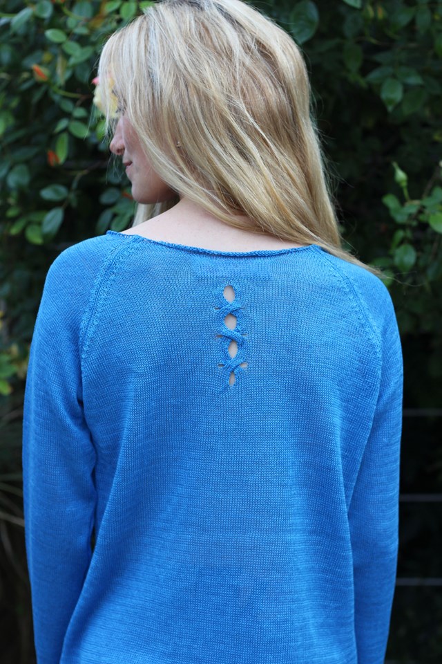 Pull Oseille col bateau 100% lin, Made in France - VERT JUNGLE 13