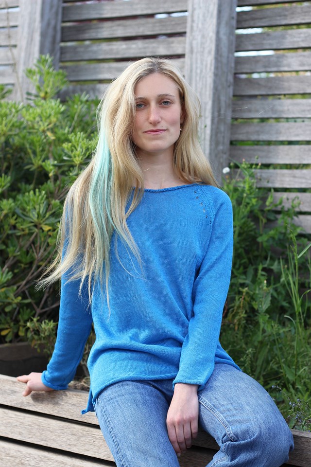 Pull Oseille col bateau 100% lin, Made in France - VERT JUNGLE 12