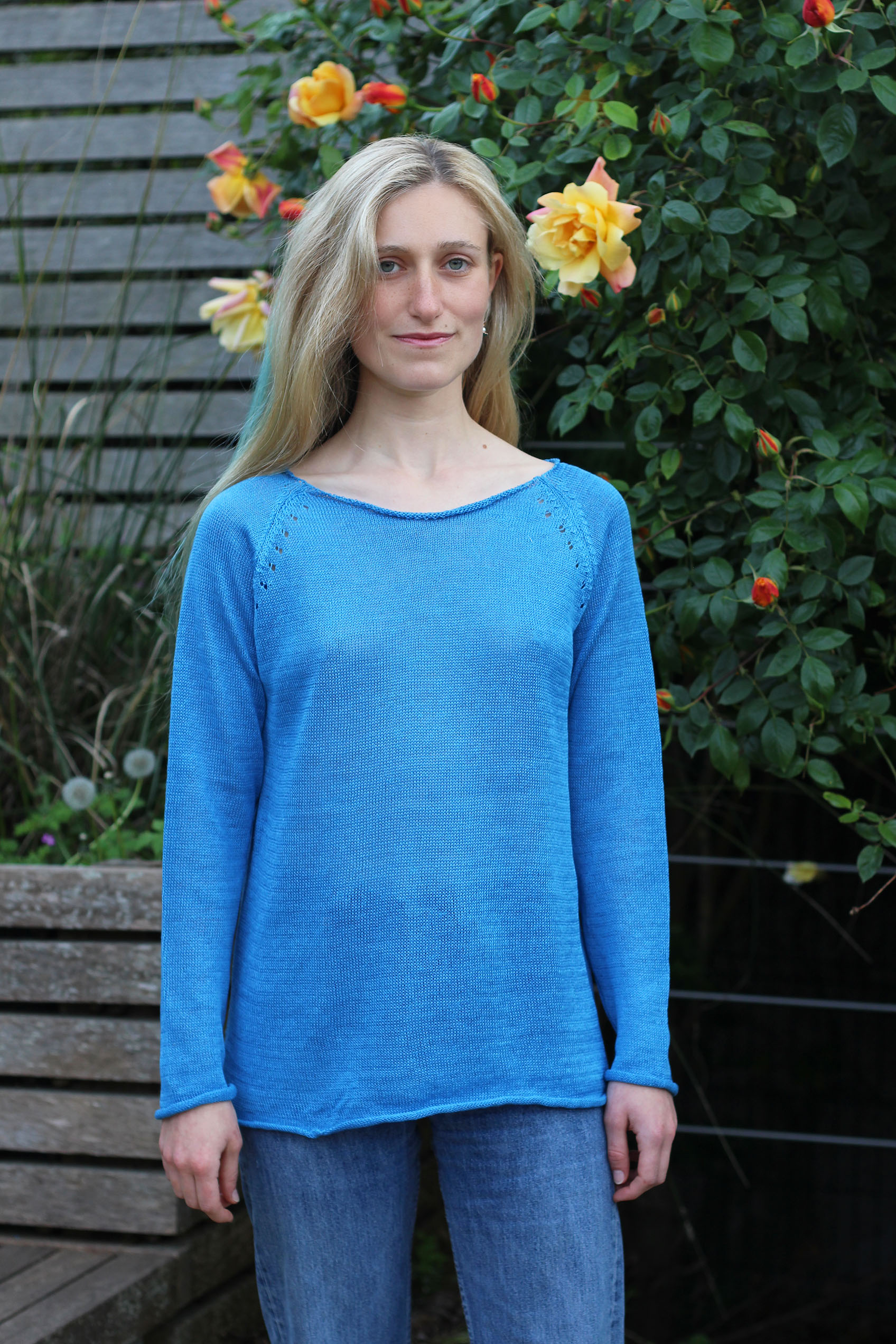 Pull Oseille col bateau 100% lin, Made in France - CITROUILLE 11