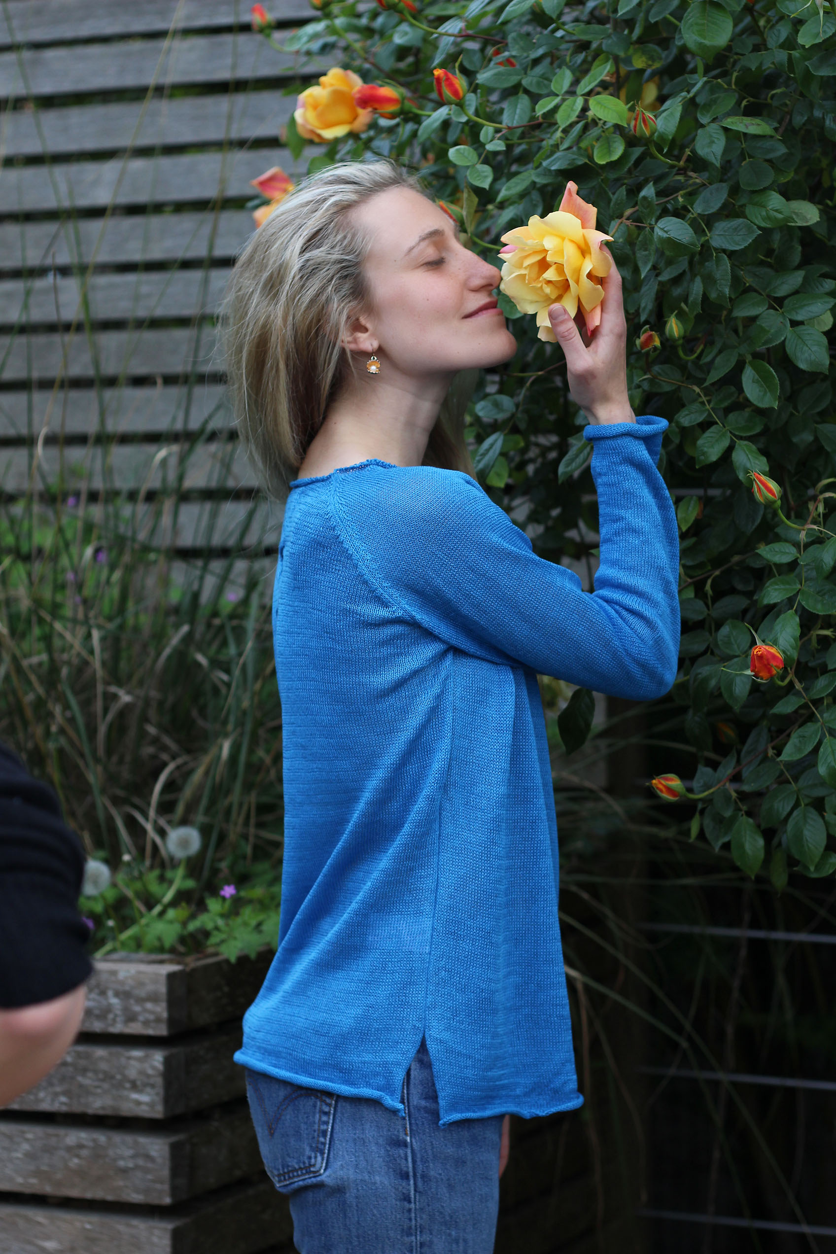 Pull Oseille col bateau 100% lin, Made in France - CITROUILLE 14