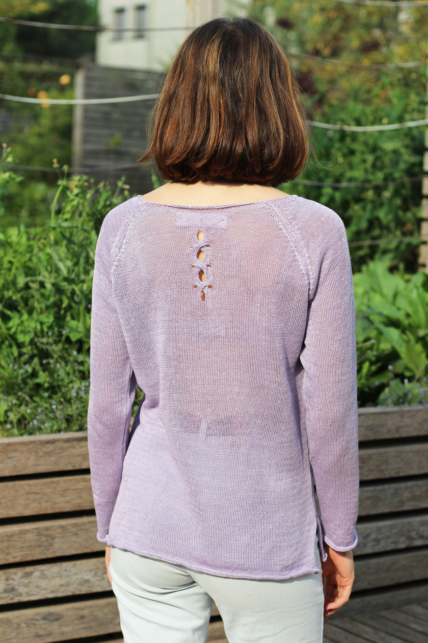 Pull Oseille col bateau 100% lin, Made in France - CITROUILLE 9