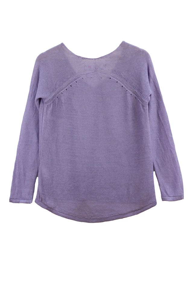 Pull persil col V 100% lin  -CITROUILLE - 100% Made in France 7