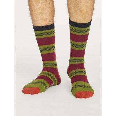 Chaussettes rayées homme en bambou et coton bio - Plusieurs couleurs 2