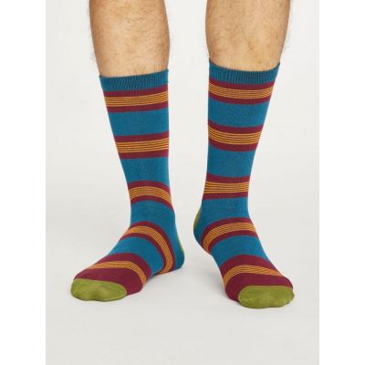 Chaussettes rayées homme en bambou et coton bio - Plusieurs couleurs 6