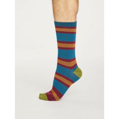 Chaussettes rayées homme en bambou et coton bio - Plusieurs couleurs 7