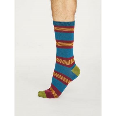 Chaussettes rayées homme en bambou et coton bio - Plusieurs couleurs 7