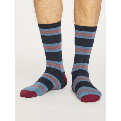 Chaussettes rayées homme en bambou et coton bio - Plusieurs couleurs 5