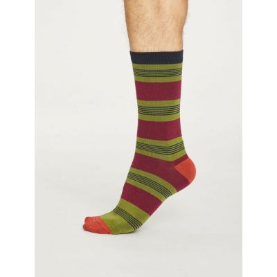 Chaussettes rayées homme en bambou et coton bio - Plusieurs couleurs 3