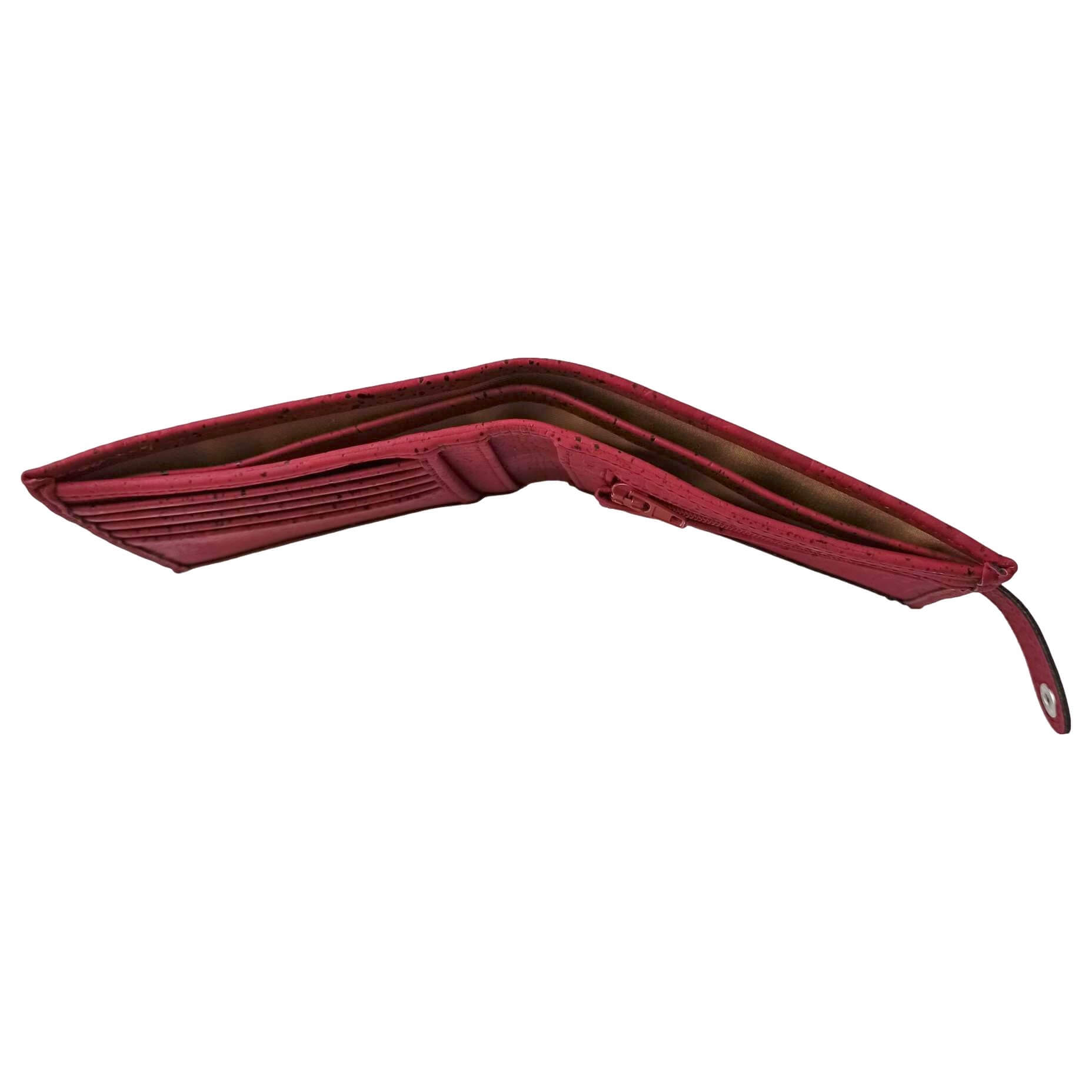 Portefeuille en liège marron avec zip, Roman 4