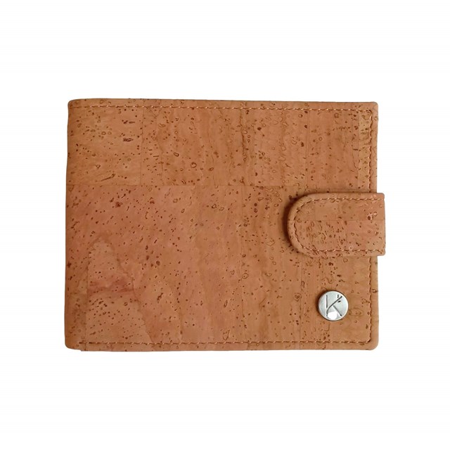 Portefeuille en liège marron avec zip, Roman 11
