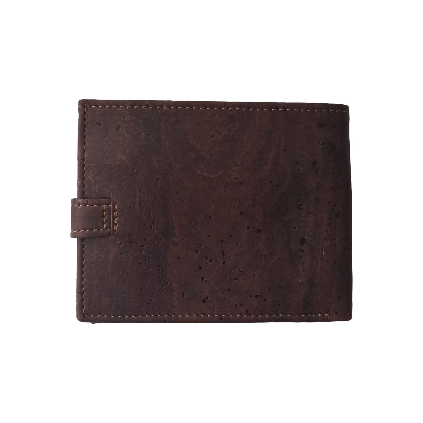 Portefeuille en liège marron avec zip, Roman 17