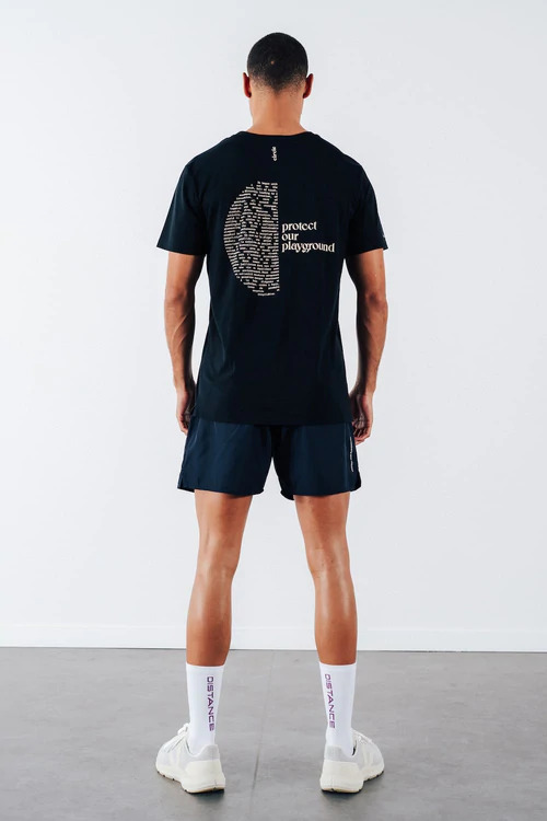 T-shirt noir en lyocell - Manifesto 3