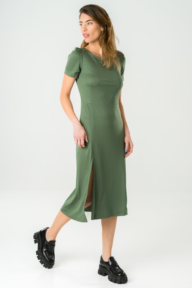 Robe Victoria en Tencel - Vert bronze 4