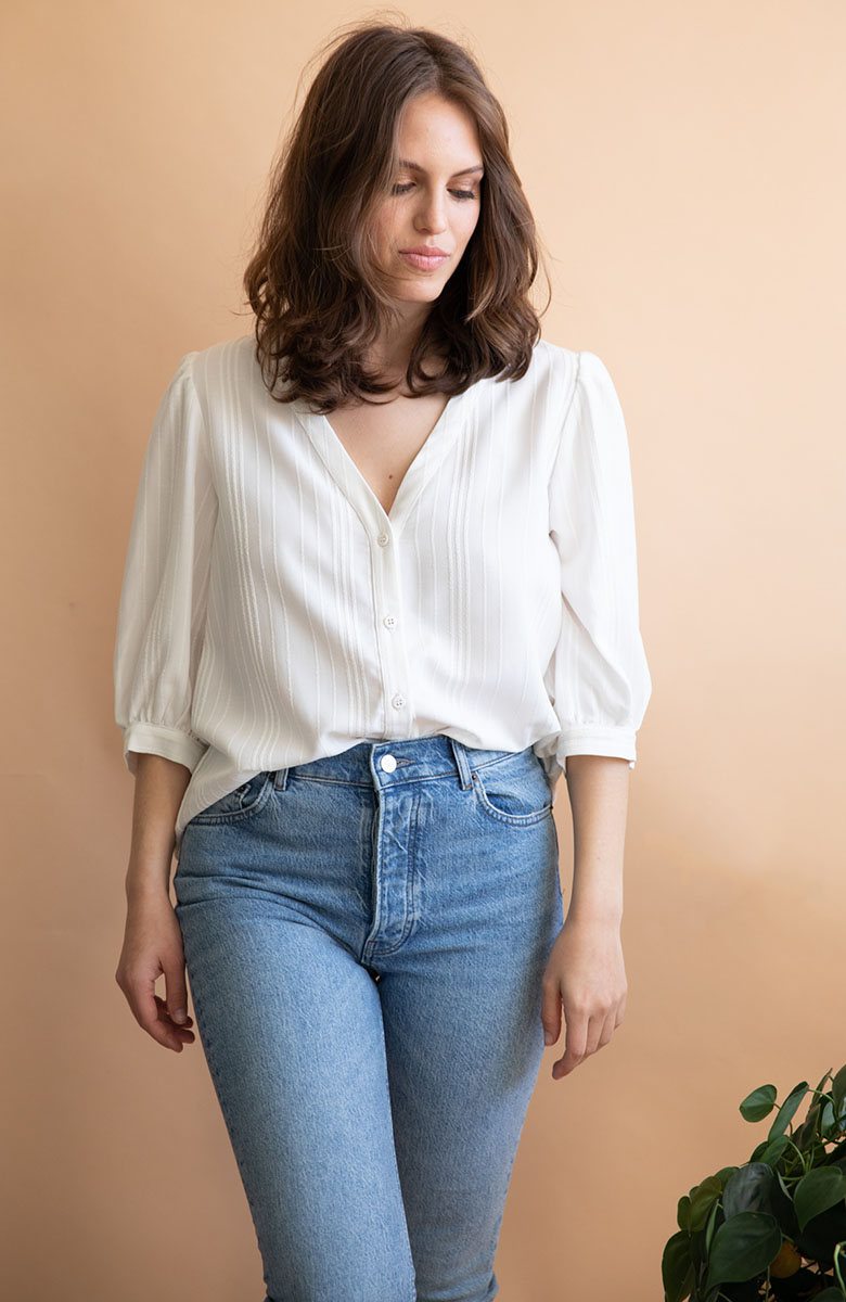 Blouse Aster en Tencel - Blanche 2