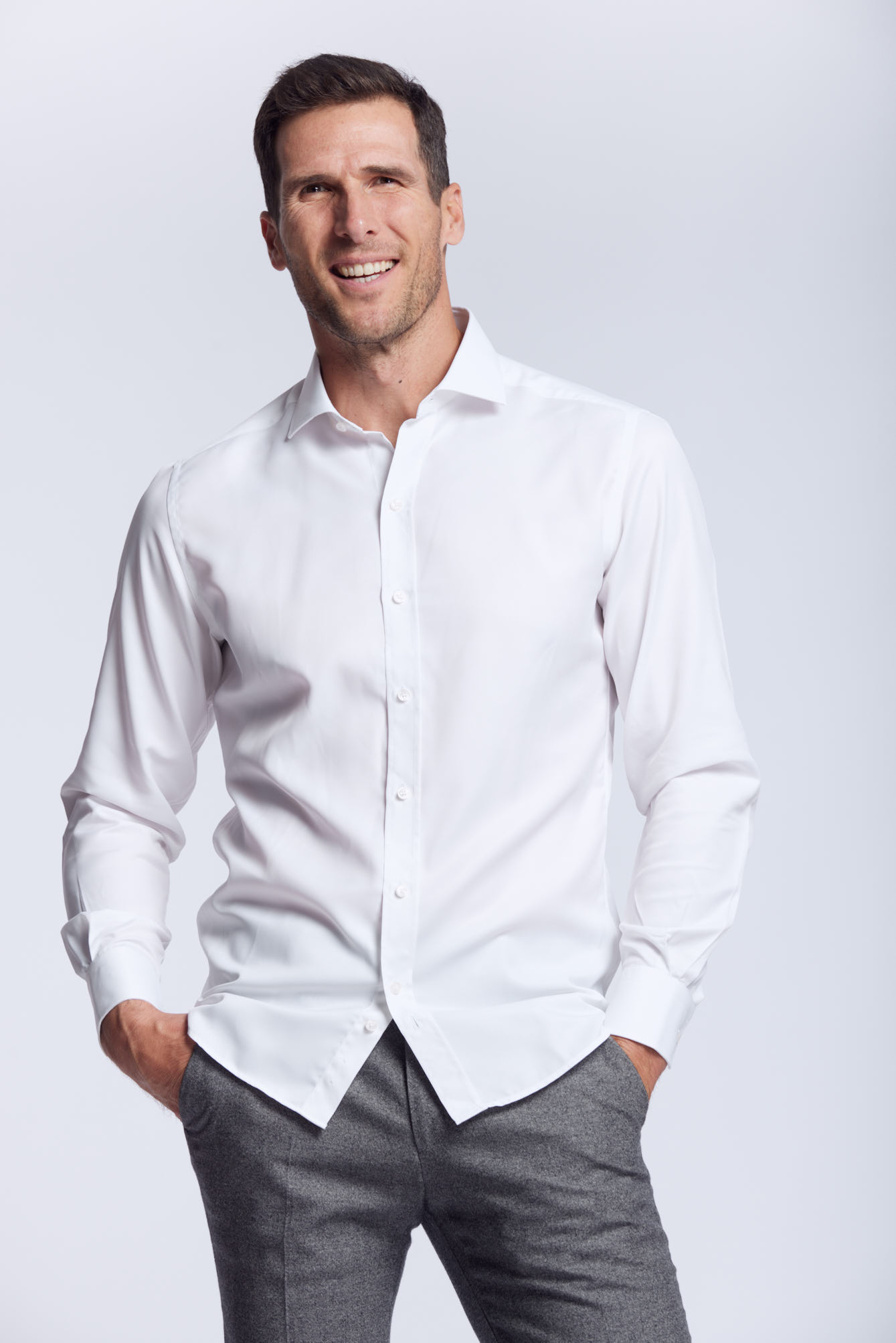 chemise anti transpiration blanche boutonnage décontracté 4