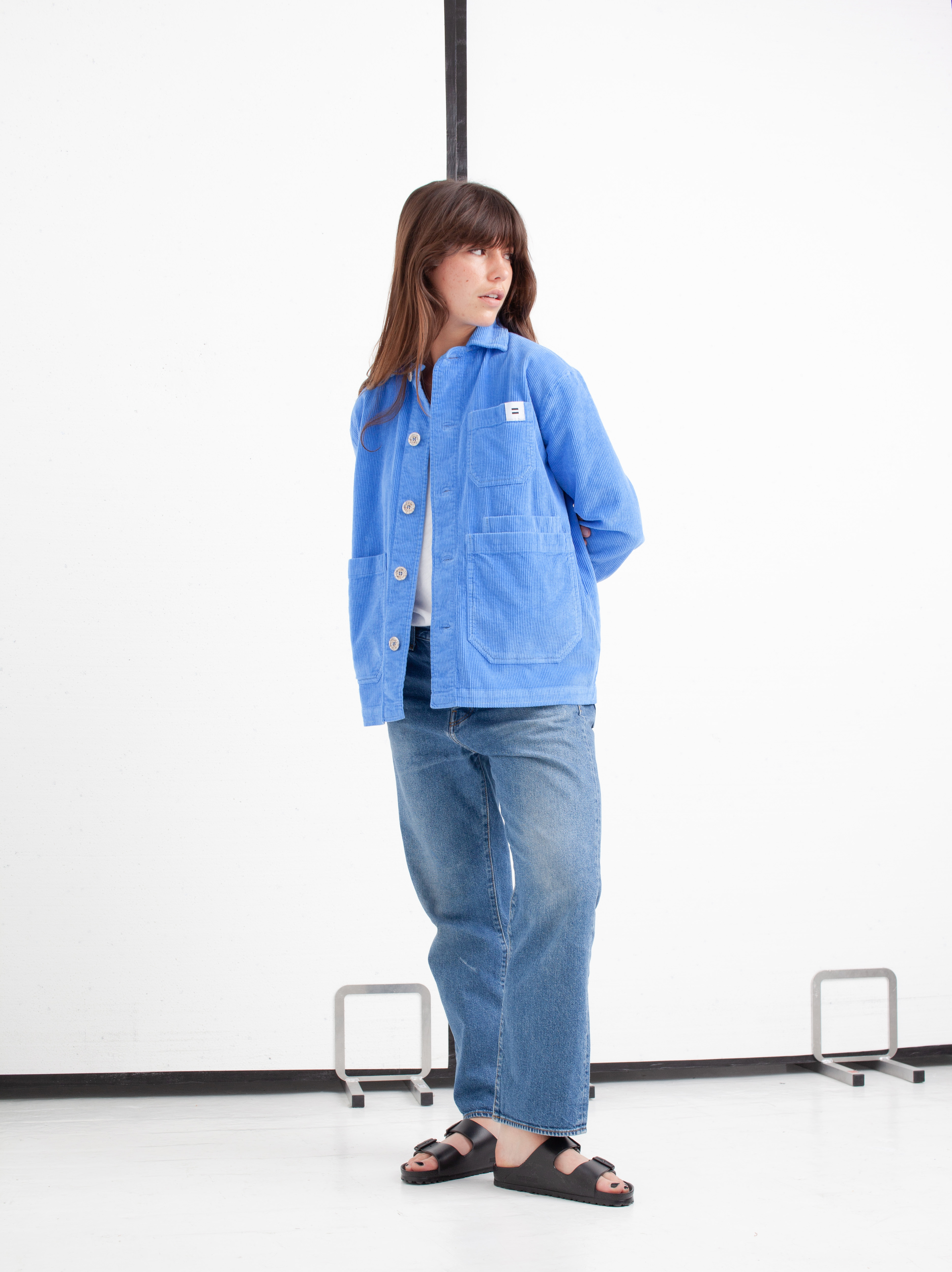 LA VESTE CÔTELÉ - BLEU ELECTRIQUE 3