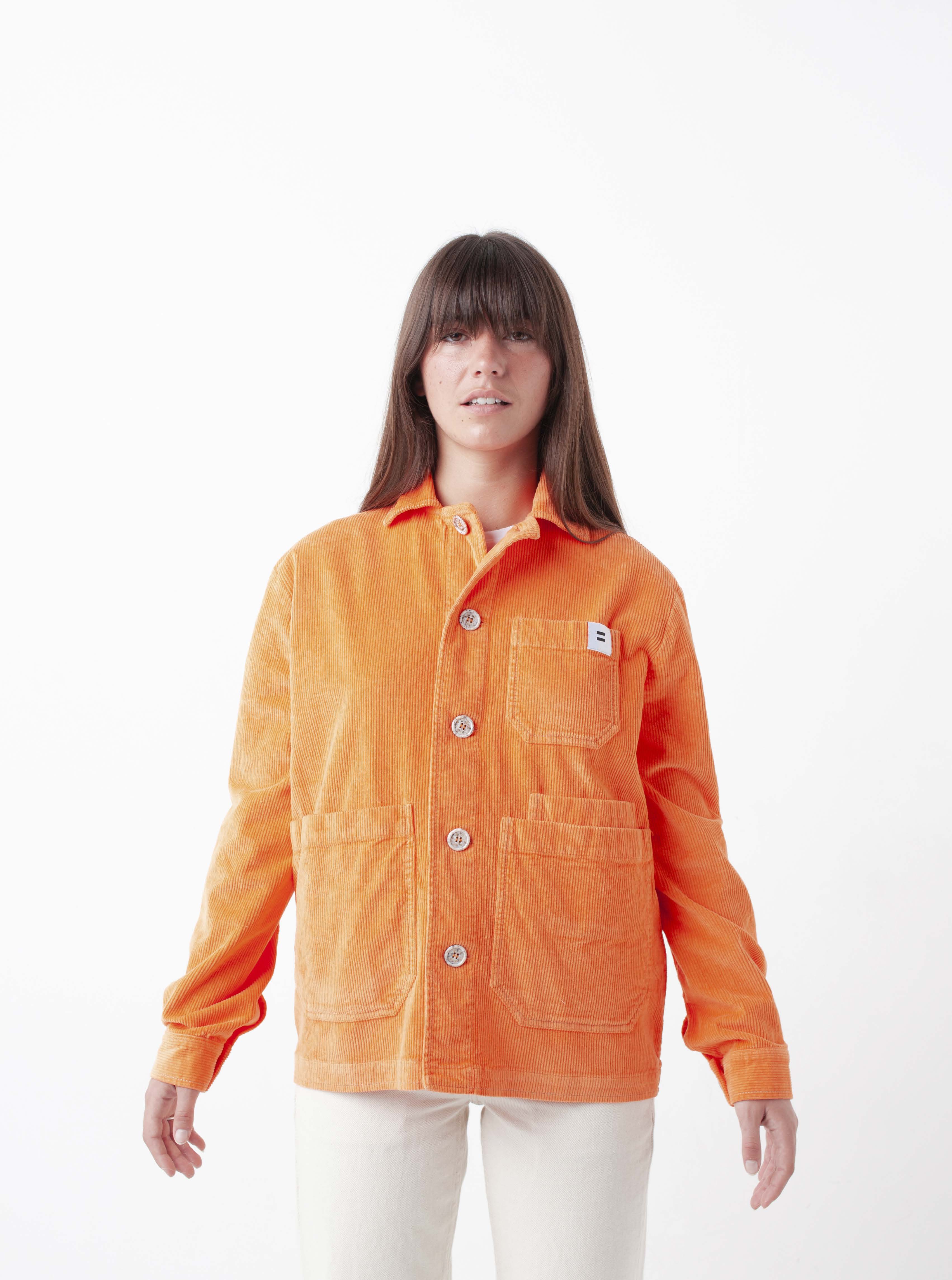 LA VESTE CÔTELÉ - MANDARINE 4