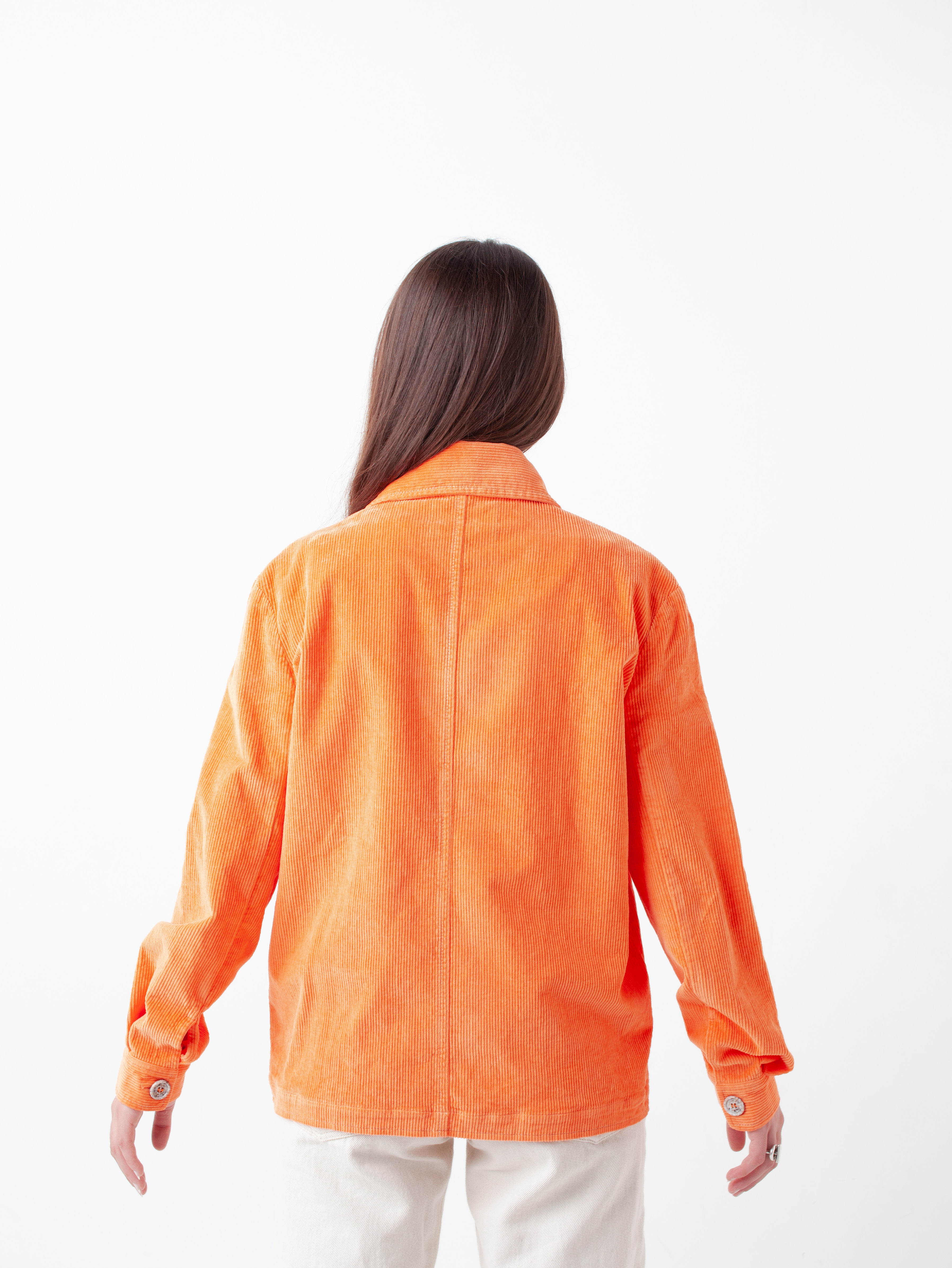 LA VESTE CÔTELÉ - MANDARINE 5