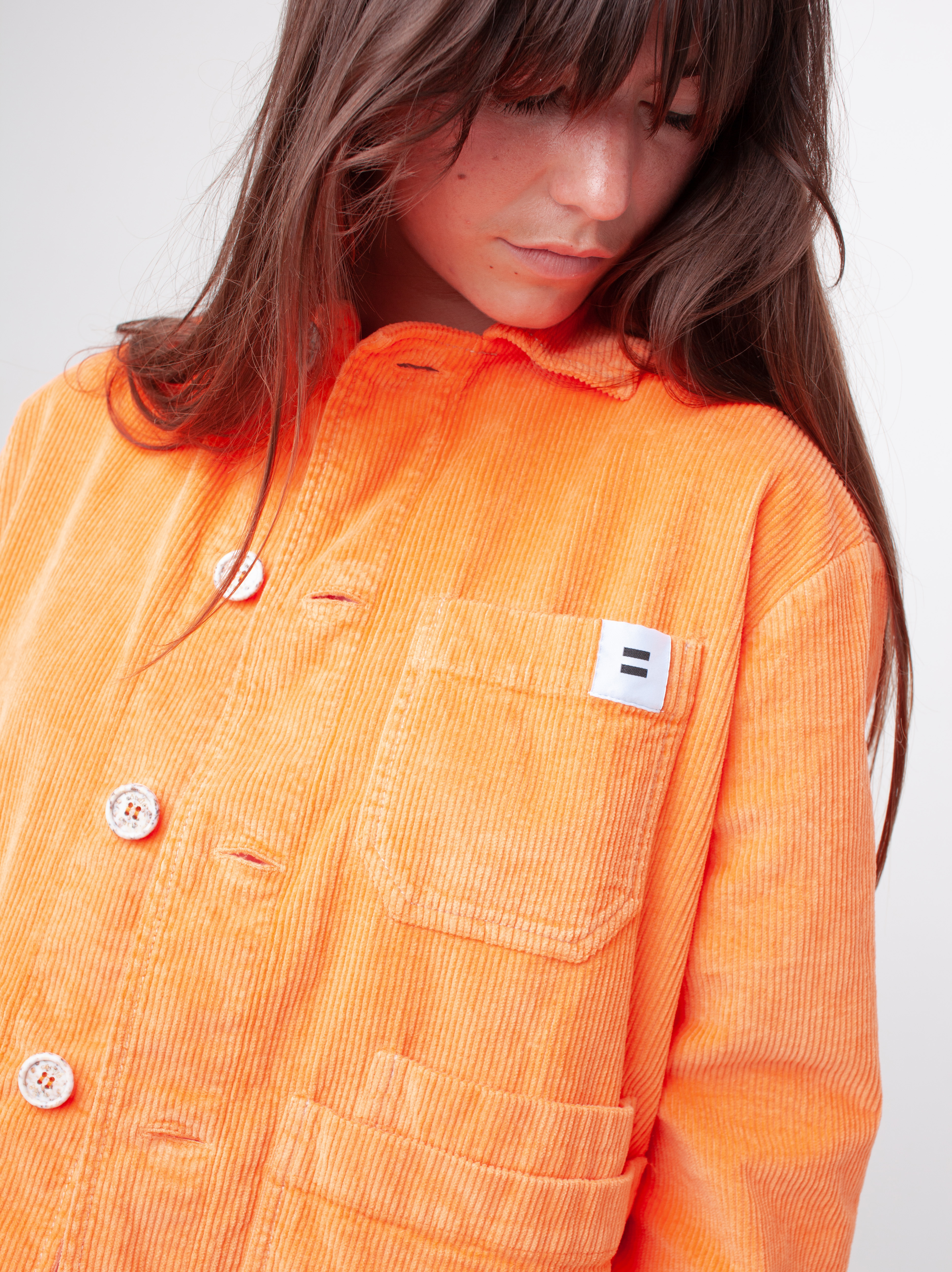 LA VESTE CÔTELÉ - MANDARINE 3