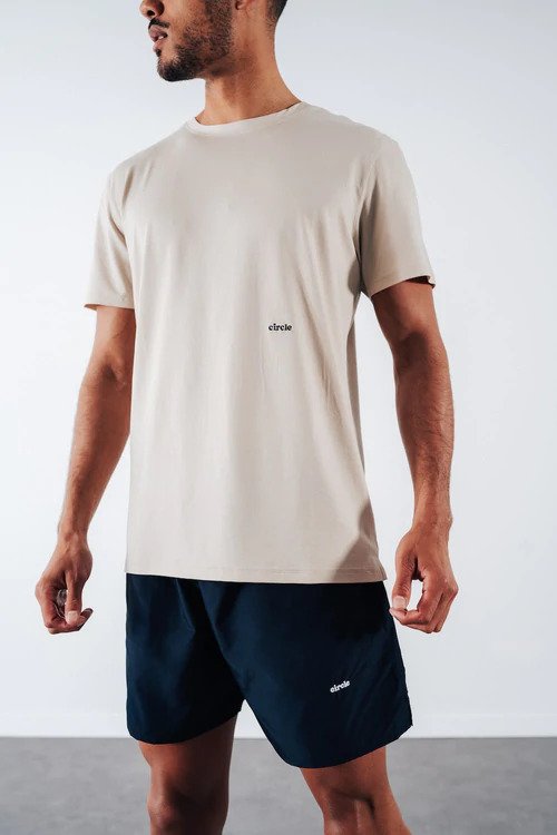 t-shirt sable en lyocell manifesto circle
