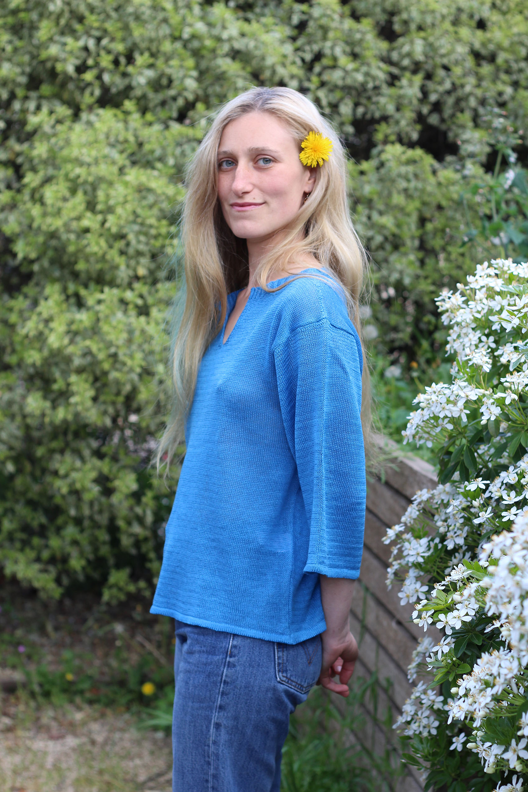 Pull Basilic 100% lin made in France - vert jungle 6