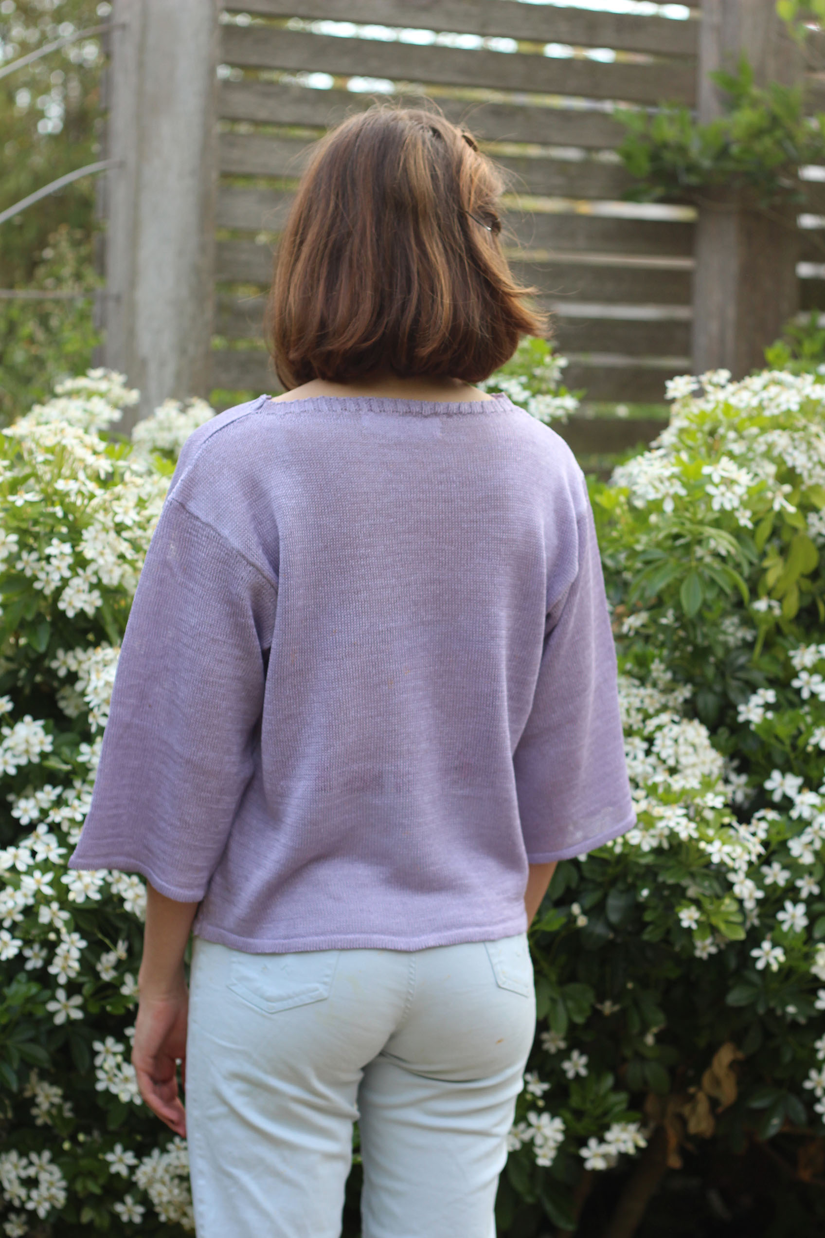 Pull Basilic 100% lin made in France - vert jungle 3