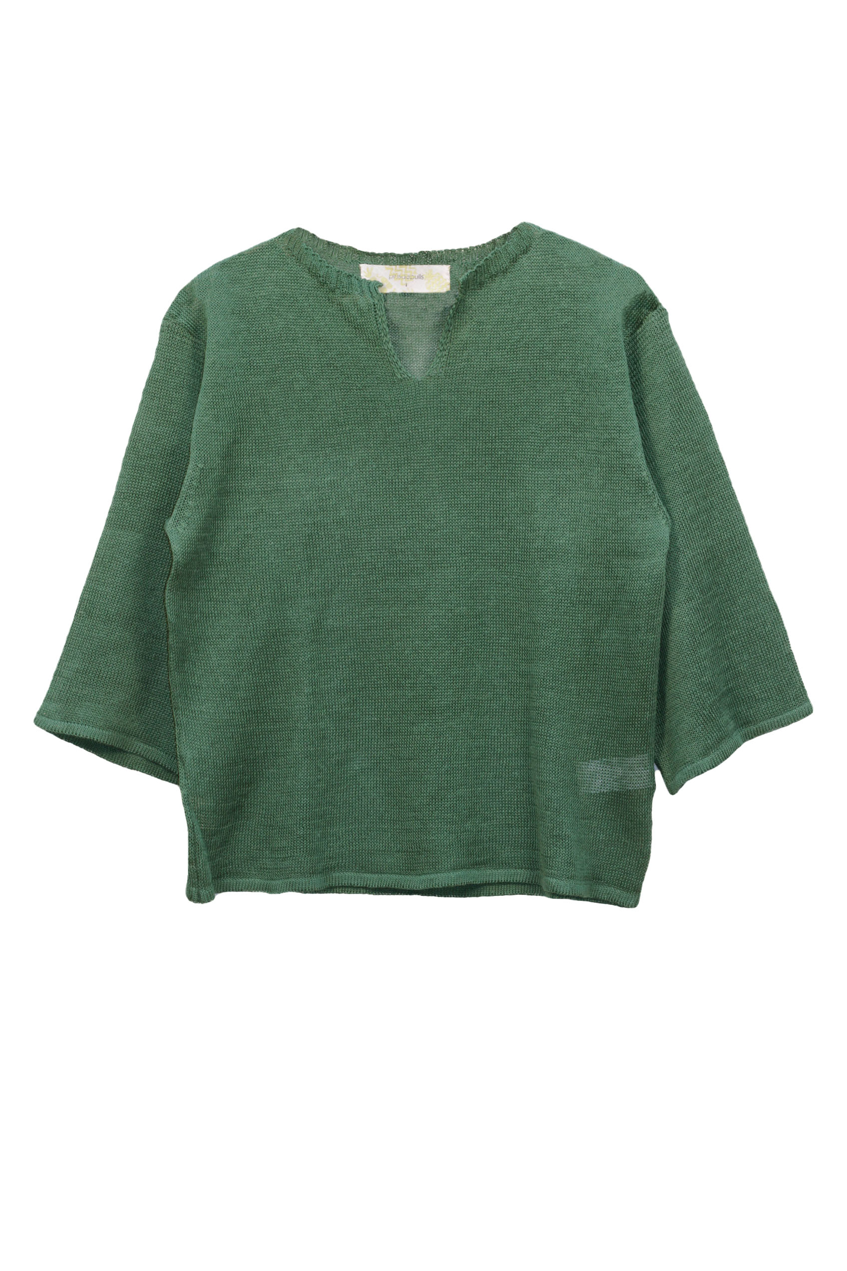 Pull Basilic 100% lin made in France - vert jungle 11