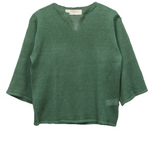 Pull Basilic 100% lin made in France - vert jungle