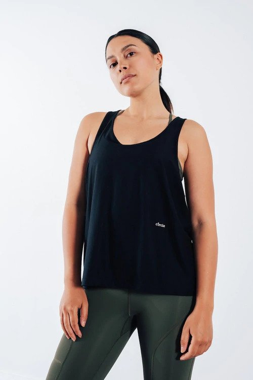 débardeur noir en lyocell authentique 2 circle