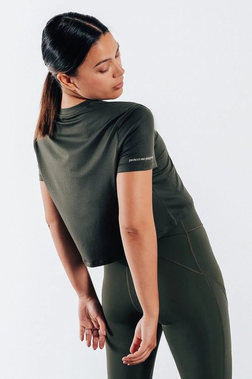 crop-top moss en lyocell révélation circle