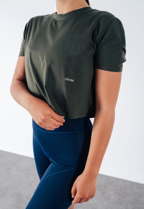 Crop-top sport moss en lyocell - Révélation  5