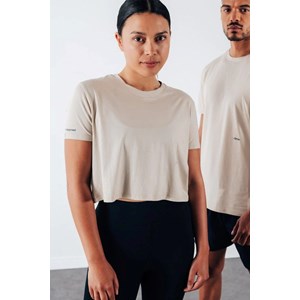 Crop-top sport sable en lyocell - Révélation 