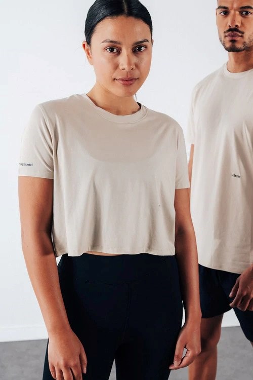 crop-top sable en lyocell révélation circle