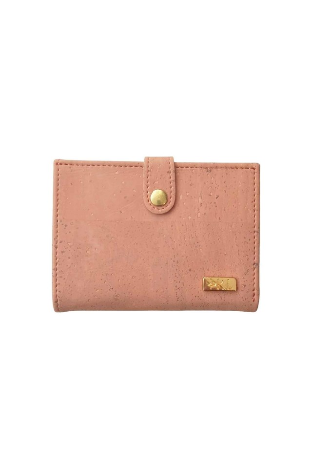 Porte-monnaie en liège vieux rose, zoé 19