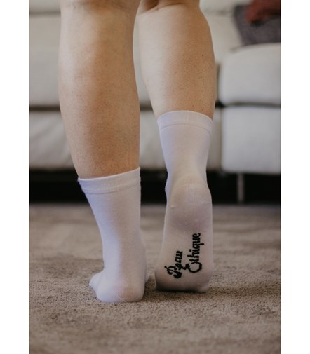 Chaussettes femme blanches en coton bio