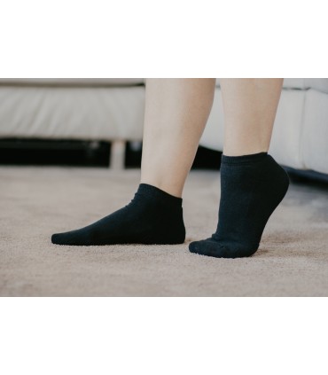 Socquettes unisexe noires en coton bio 3