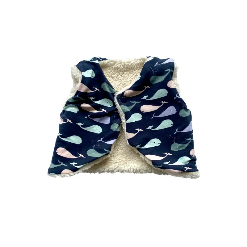 Gilet du berger réversible - baleines 3