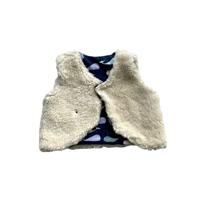 Gilet du berger réversible - baleines 2