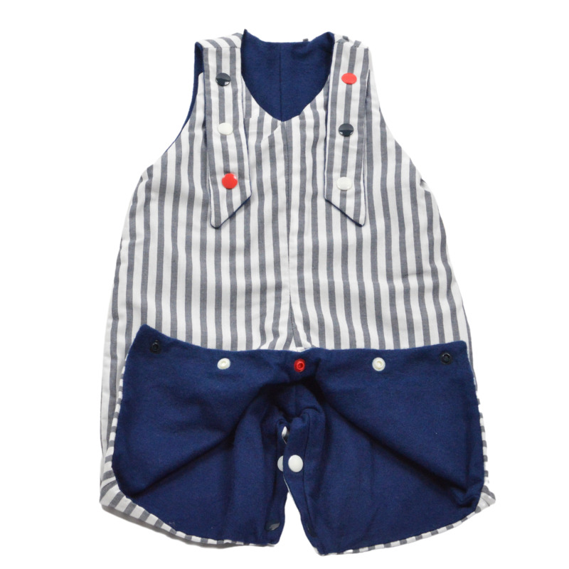 Salopette évolutive et réversible bébé - rayures 2