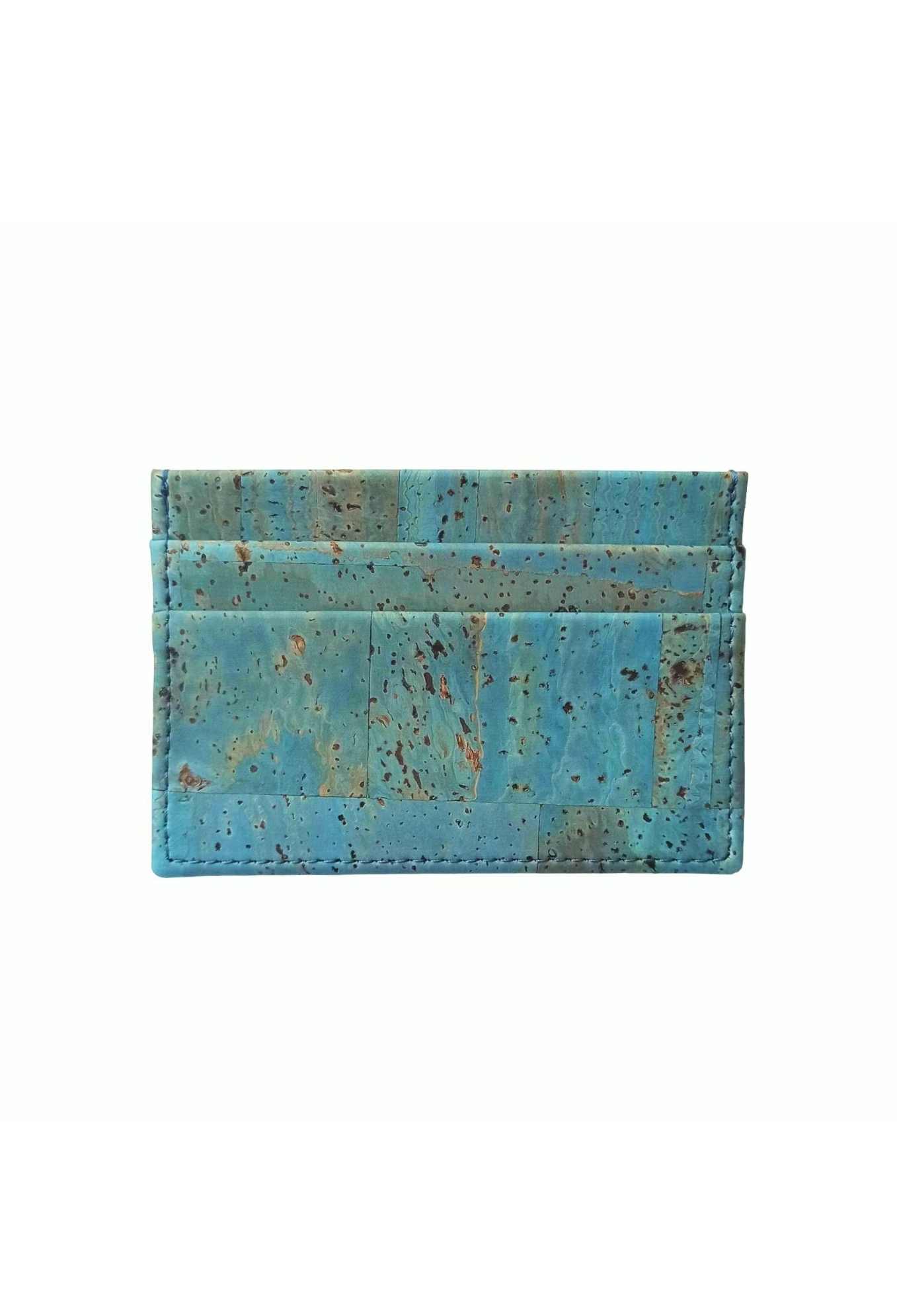 Porte-cartes en liège vert de bleu, vegan et éco-friendly 13