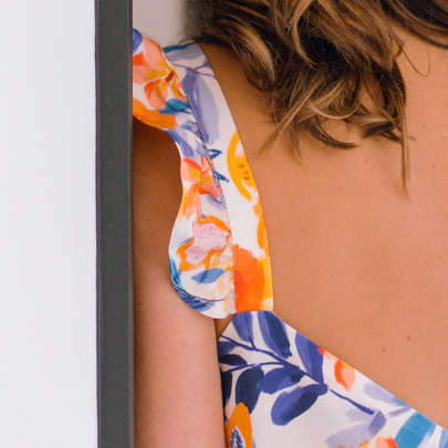 Nêge Paris - Débardeur jour nuit bleu orange en 100% tencel lyocell certifié oeko-tex