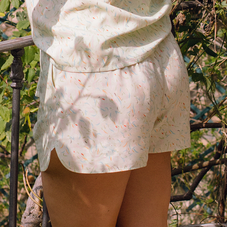 Nêge Paris - Short jour nuit vert d'eau en 100% tencel lyocell certifié oeko-tex